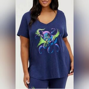 Torrid Disney Villains Ursula V-Neck Shirt Size 2 (18/20)